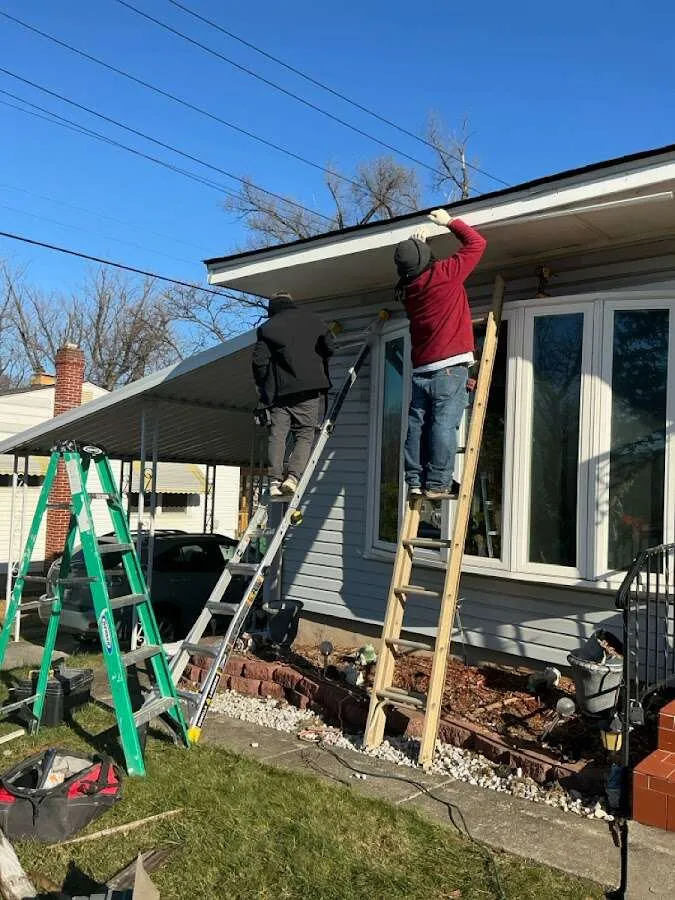 Restoration crew performing exterior repair in Pinson